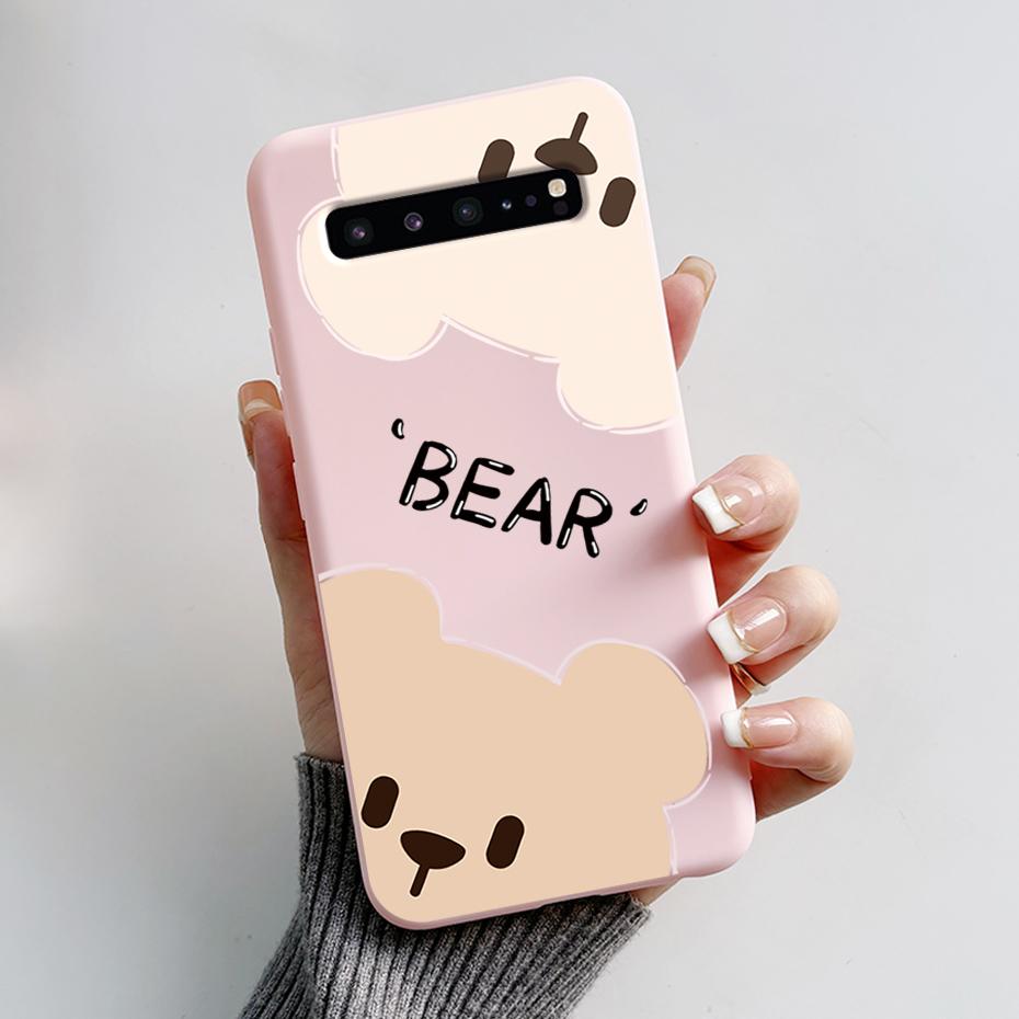 For Samsung S10 5G Case SM-G977N SM-G977B Cute Cat Cartoon Frog Phone Cases For Samsung Galaxy S10 5G Back Cover Silicone Bumper