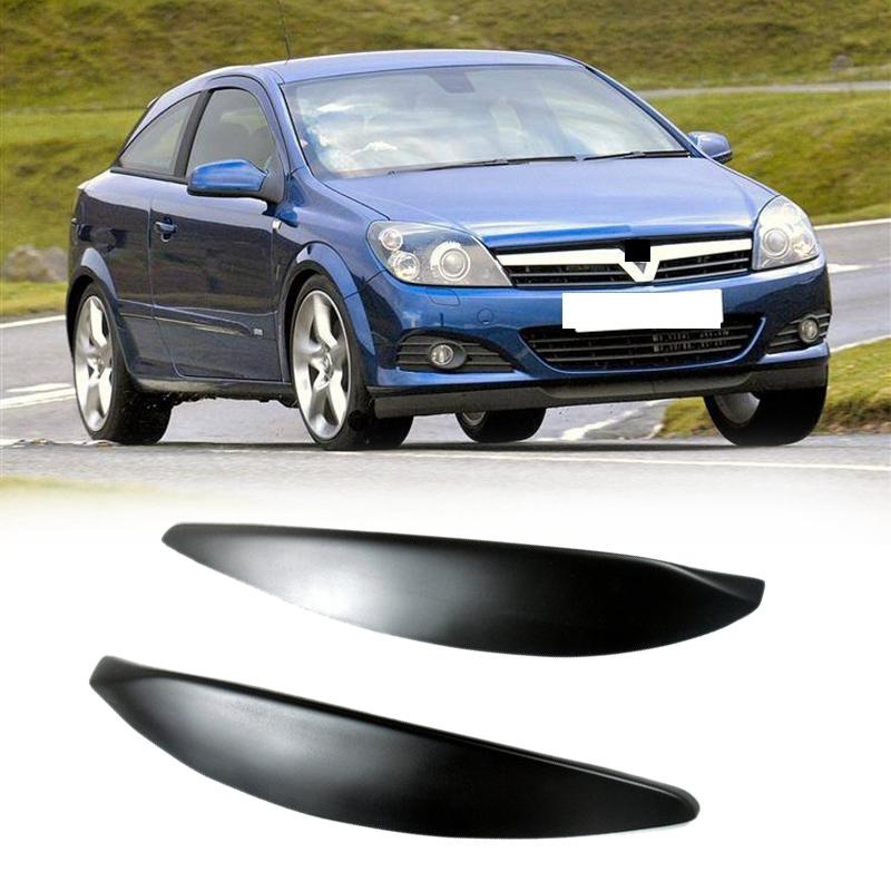 Car Front Headlight Lamp Eyebrows Eyelids Moulding Cover Trims For Opel Vauxhall Astra H MK5 2004 - 2009 2007 2008-A61E