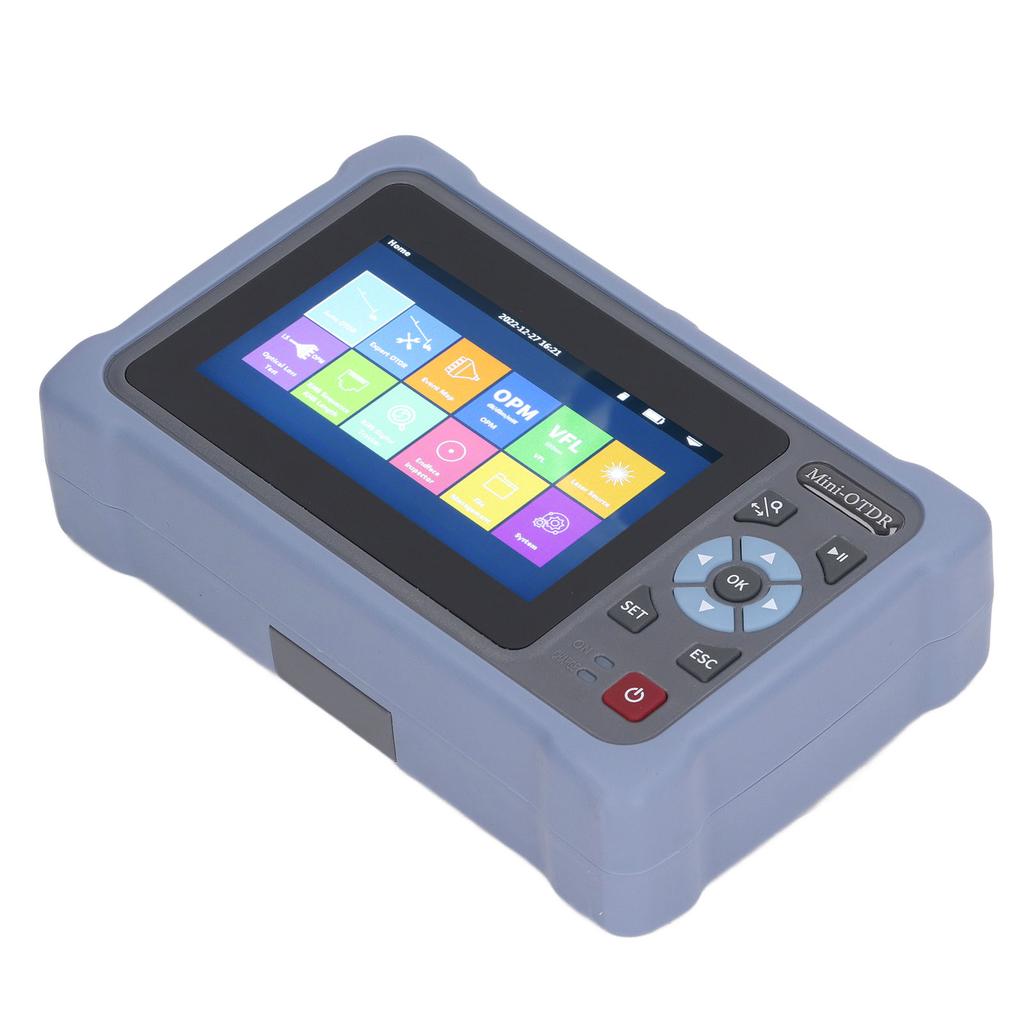 Optical Time Domain Reflectometer 100km 12 in 1 Optic Cable Tester with 4.3in Touchable Screen 110‑240V EU Plug