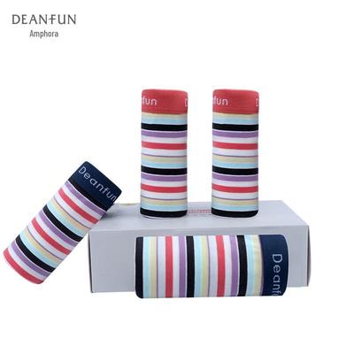 Deanfun Women's Modal Mid-Waist Seamless Striped Briefs (4-Pack)