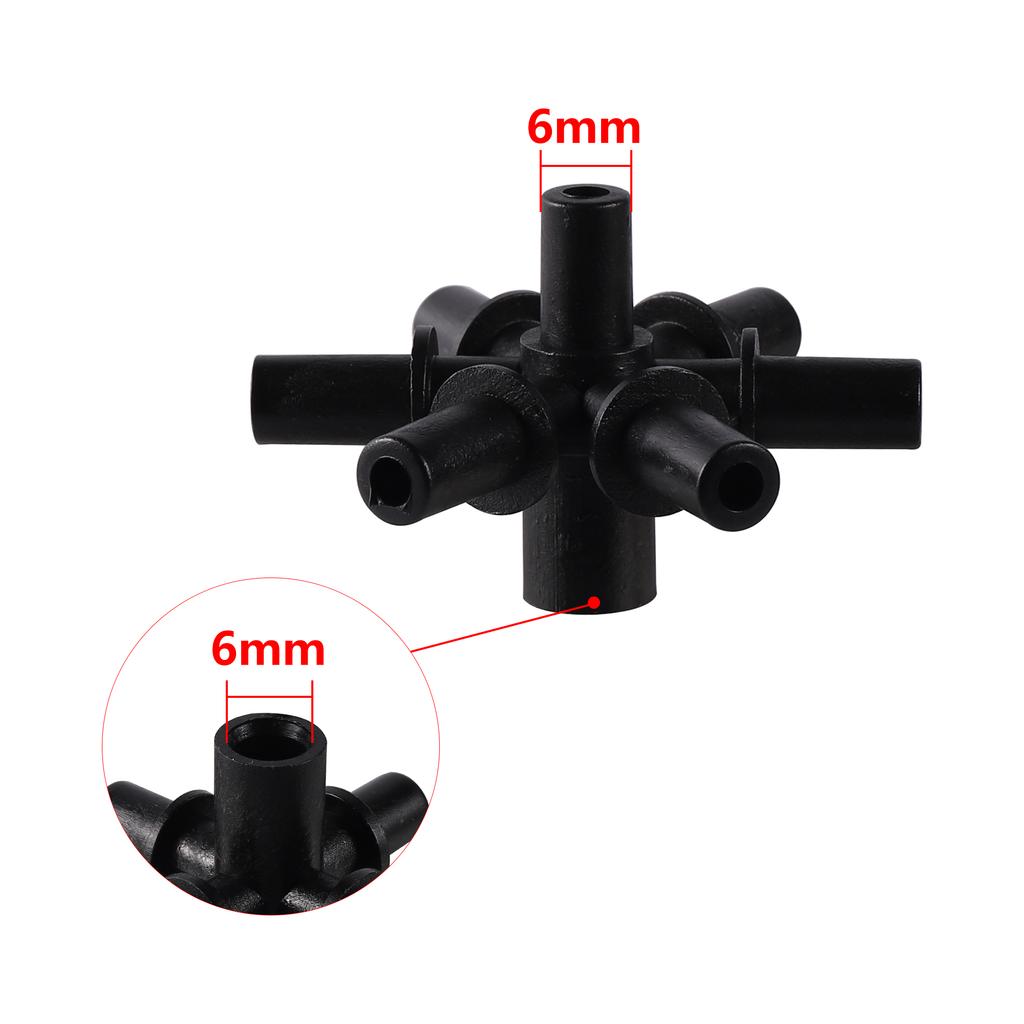 30 Stück 6mm Mehrgelenk-Schlauchverteiler 4/5/6/7-Wege Wasserverbinder für Gartenbewässerungsrohr Zubehör
