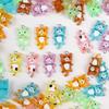 DW85 10pcs Mixed Cartoon Cute Cat Charms 3D Luminous Resin Animal Pendants For DIY Bracelet Necklace Jewelry Making Accessory