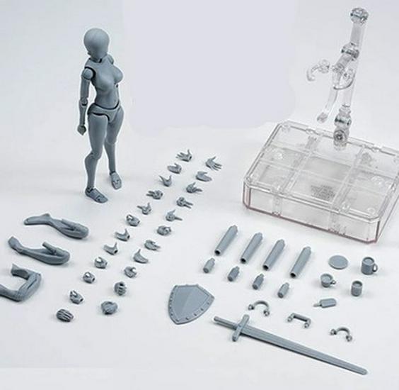 SHF Gray DX 2.0 Articulated Figures: Basic Male & Female by Takarai Rihito & Yabuki Kentaro
