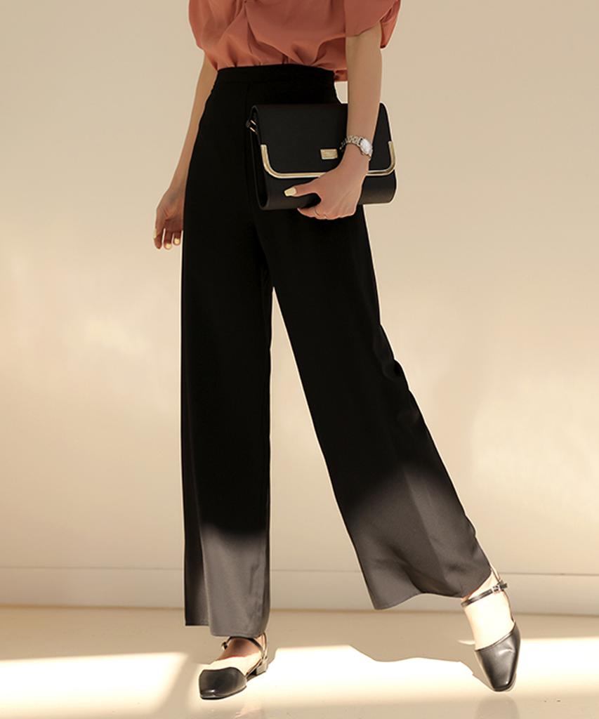 Ppaeppae Lightweight Back-Banded Wide Long Slacks