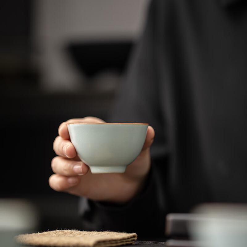 Sushiceramics Ru Kiln Crackle Glaze Tea Cups Set