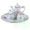 8Pcs 1/12 Dollhouse Miniature Dining Ware Porcelain Tea Set Dish Cups