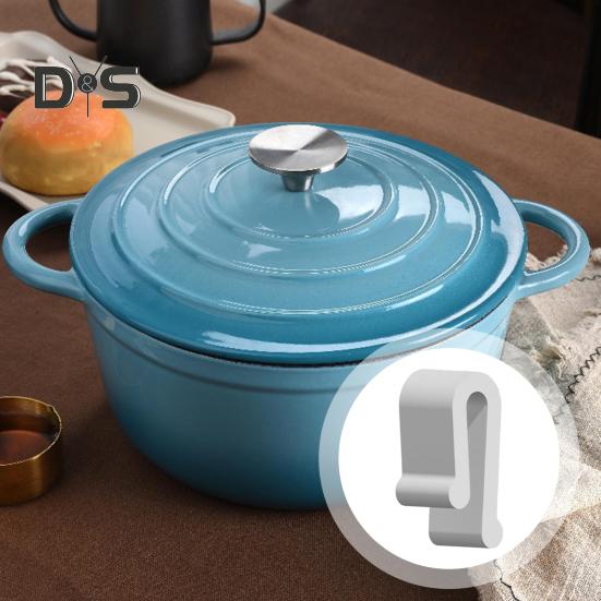 4/12Pcs Silicone Dutch Oven Lid Bumper Clips Easy To Use 3D Designed Silicone Bumper Clip for Enameled Cast Iron Cookware