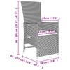 5 Piece Garden Dining Set with Cushions Beige Poly Rattan