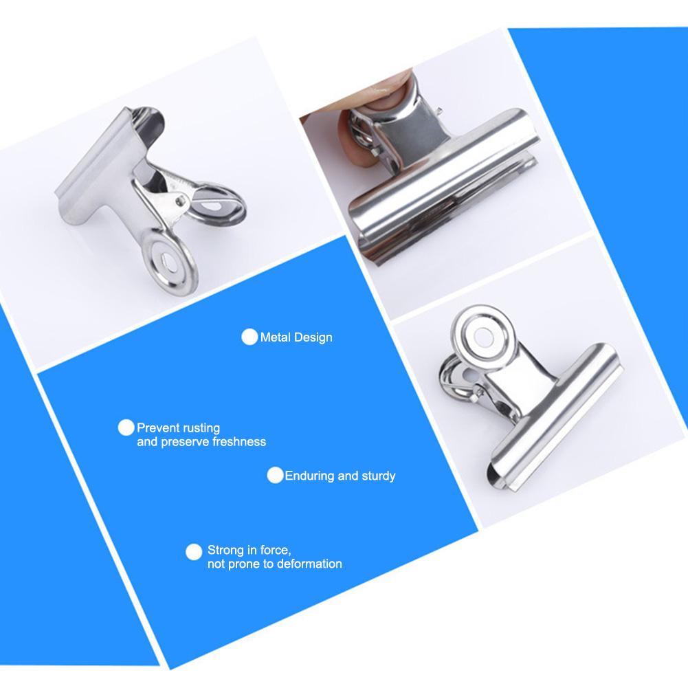 10 buc. Clips Metalic pentru Fișiere din Oțel Inoxidabil Suporturi Metalice pentru Bilete de Birou Prindere Puternică Fixatoare pentru Documente Set Organizator Documente Materiale Școlare