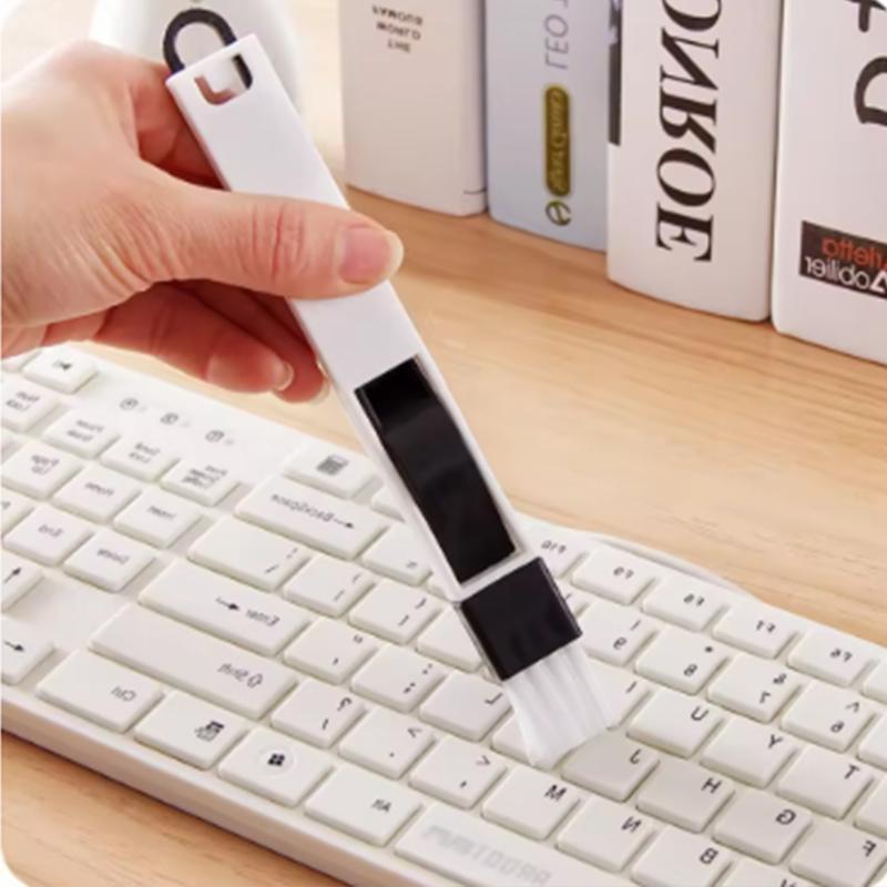 Portable Two-in-one Cleaning Brush Multifunctional Door and Window Keyboard Groove Cleaner Dust Shovel Window Rail Cleaning Tool