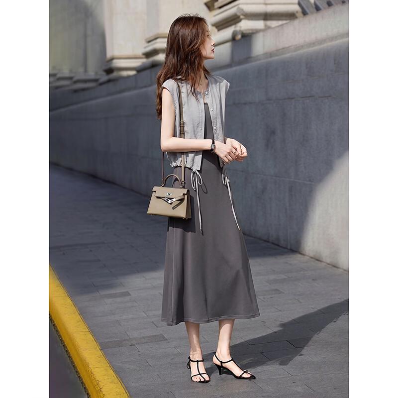 Summer Sun Protection Shirt & Camisole Dress Set