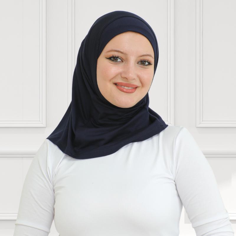 Sportovní instantní hidžáb pro ženy, muslimský bavlněný turban, měkká pokrývka hlavy, hidžáby připravené k nošení, modlitební oděv, islámské oblečení