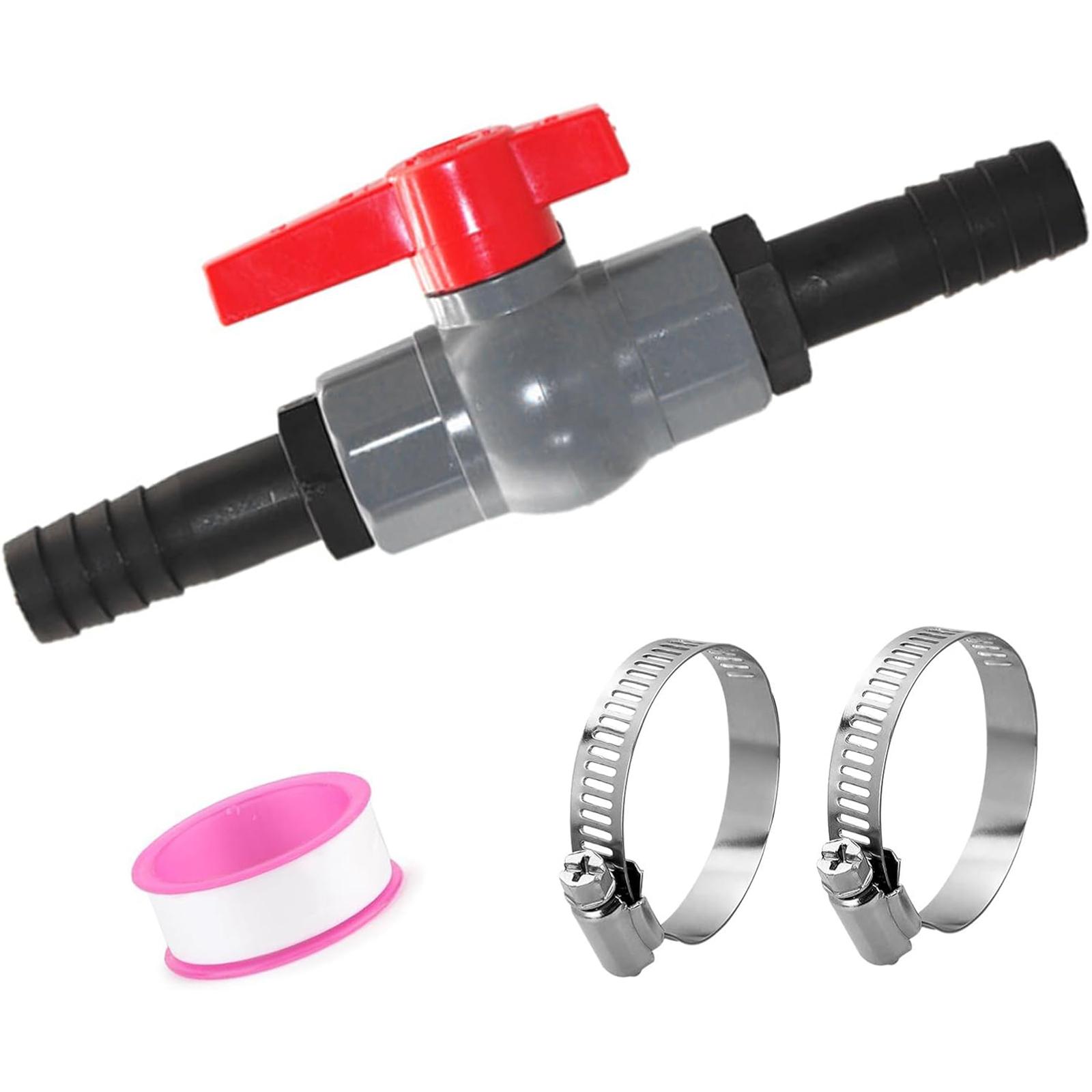 

Durable PVC Ball Valve Hose Connector 40mm Thread 32mm Barbed for Pool Pond Water Flow Control