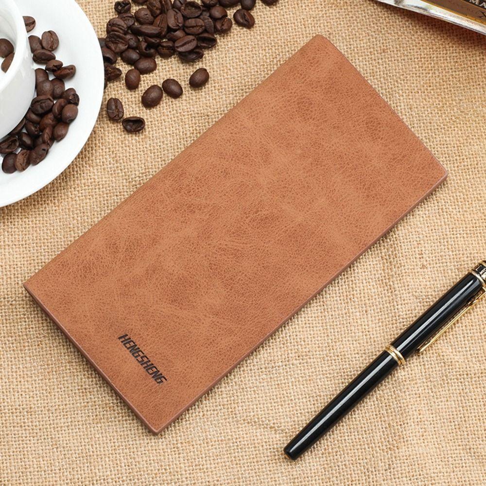 

Card Bag Men s Long Wallet Zipper PU Leather Male Purse Portable Card Holder Male