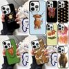 Highland Cows Phone Case for iPhone 17 Air 16 15 14 12 13 PLUS 11 PRO MAX Cover Fundas Shell
