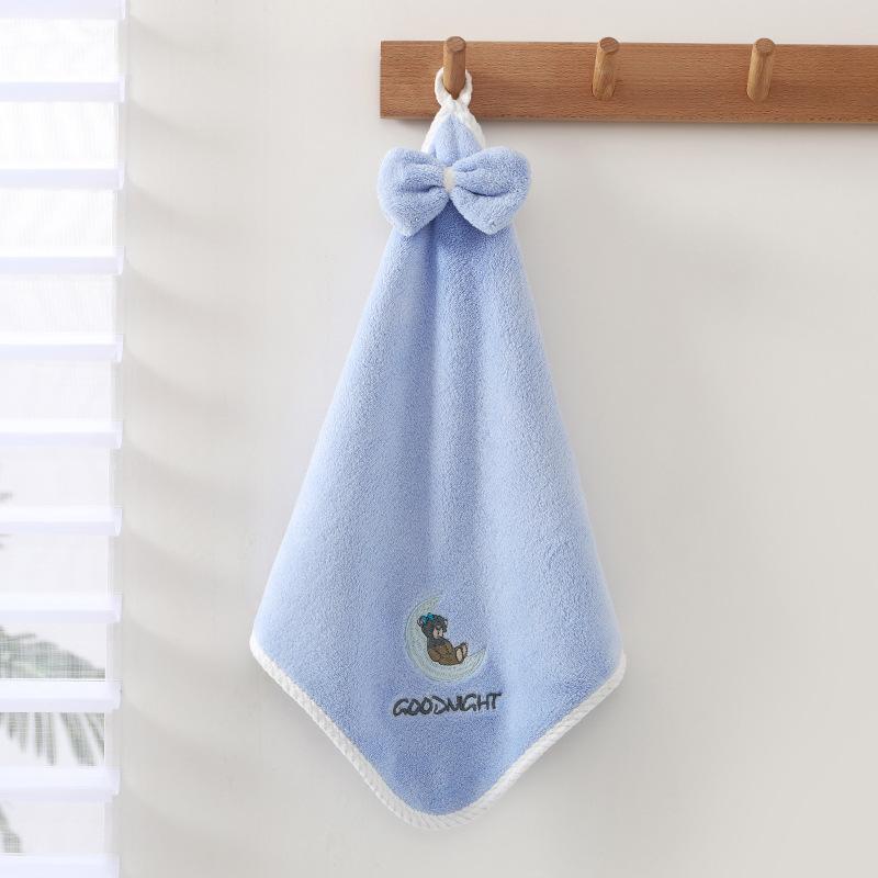 Towel absorbent coral fleece wipe headscarf cartoon children's face towel children's towel dry hair towel baby bath face towel