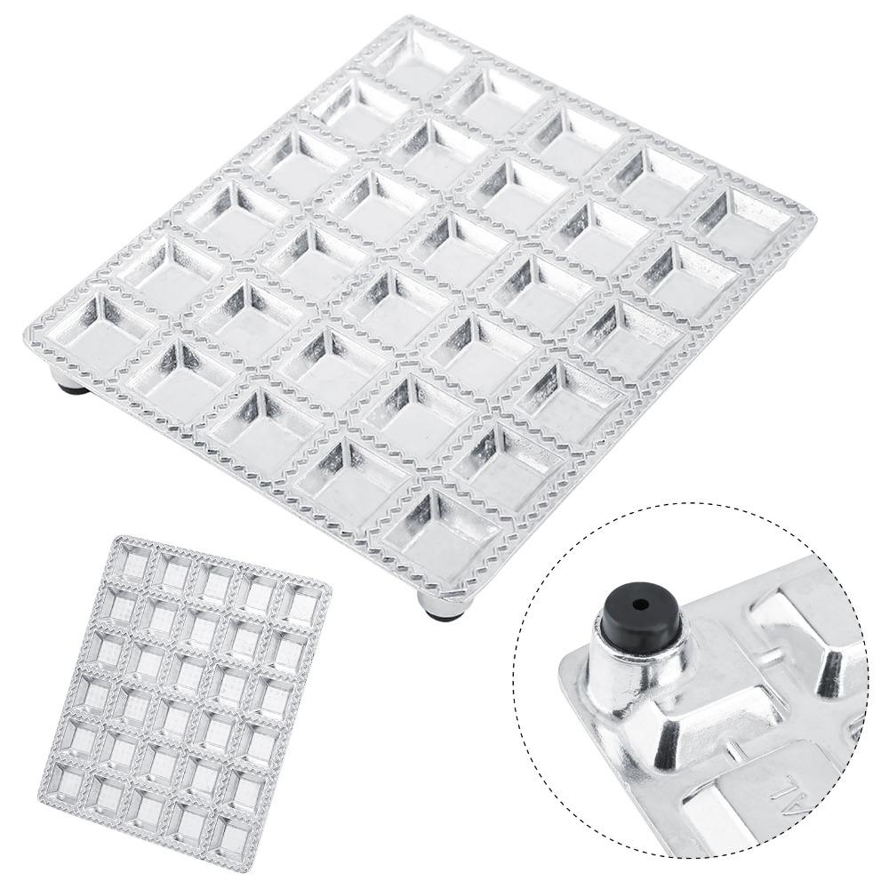 Kitchen Gadgets Aluminium Alloy Ravioli Maker 30 Holes Reusable Dumpling Mould Multifunctional Durable Ravioli Cutter Restaurant