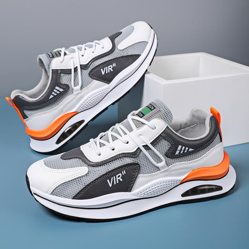 Summer Men's Shoes New Breathable Mesh Sports Running Casual Height Increasing Trendy Shoes Rubber Sole EVA Pad Men's Sneakers