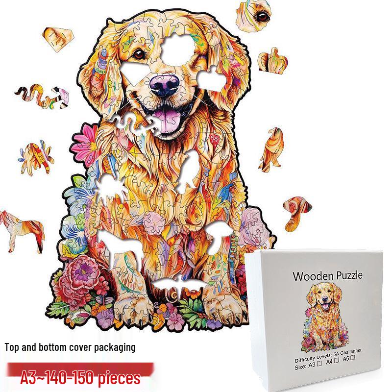 Irregular Animal Dog Penguin Wooden Puzzle in Stock