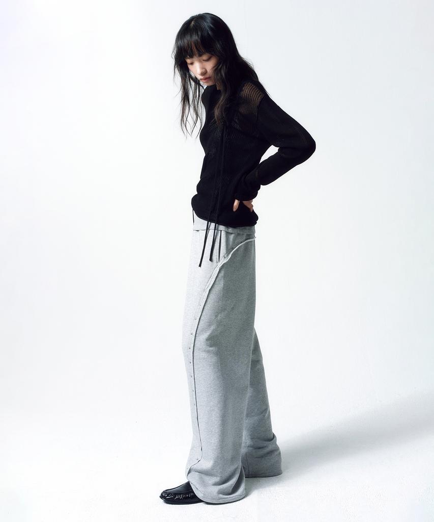 INSILENCE WOMEN Loose Fit Layered Knit Black