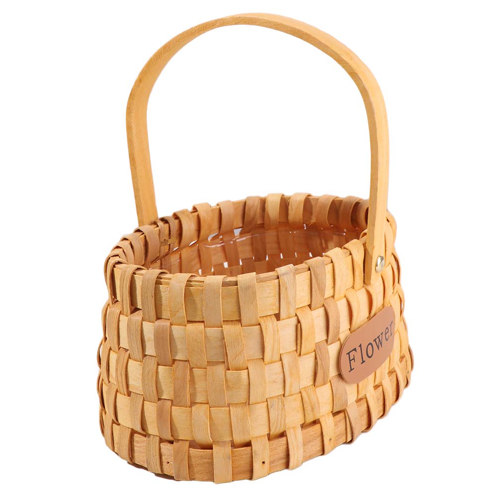 Handmade Handwoven Flower Basket Rustic Style Organizer Basket Picnic Basket  Picnic
