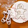 Large Christmas Gingerbread Man Cookie Cutter Mold Gingerbread Boy/Girl Biscuit Fondant Embosser Stamp DIY Party Cake Decoration