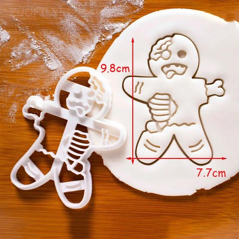 Large Christmas Gingerbread Man Cookie Cutter Mold Gingerbread Boy/Girl Biscuit Fondant Embosser Stamp DIY Party Cake Decoration