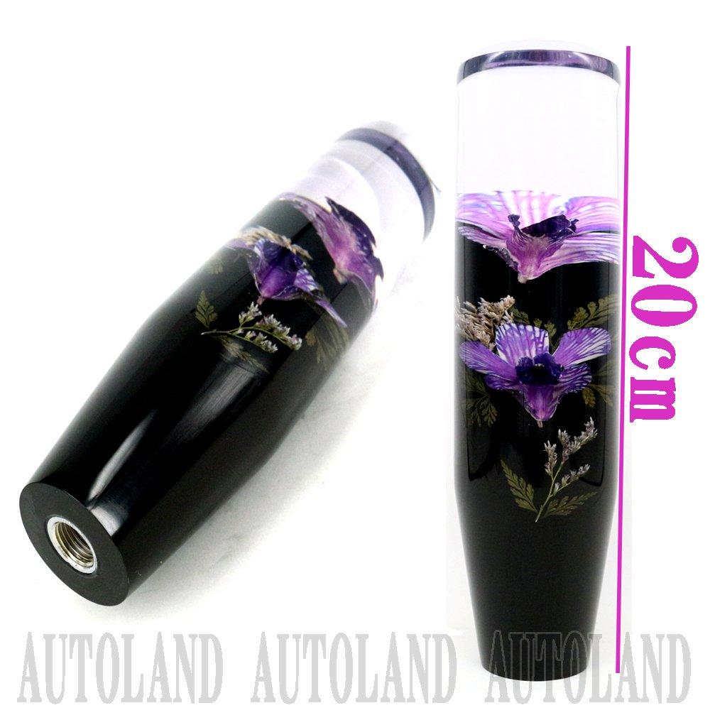 Submerged Flower Shift Real 200mm X 20cm for Manual Transmission and Passenger by AUTOLAND Knob, Orchid, Long, Purple, Transmission/Automatic