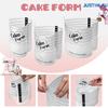 JUSTINLAU Anello per Torta a Forma di Cuore Regolabile Stampo Retrattile Strumenti per Fondant Anello per Torta Mousse Cerchio Acrilico Anello per Cottura Strumento per Torta