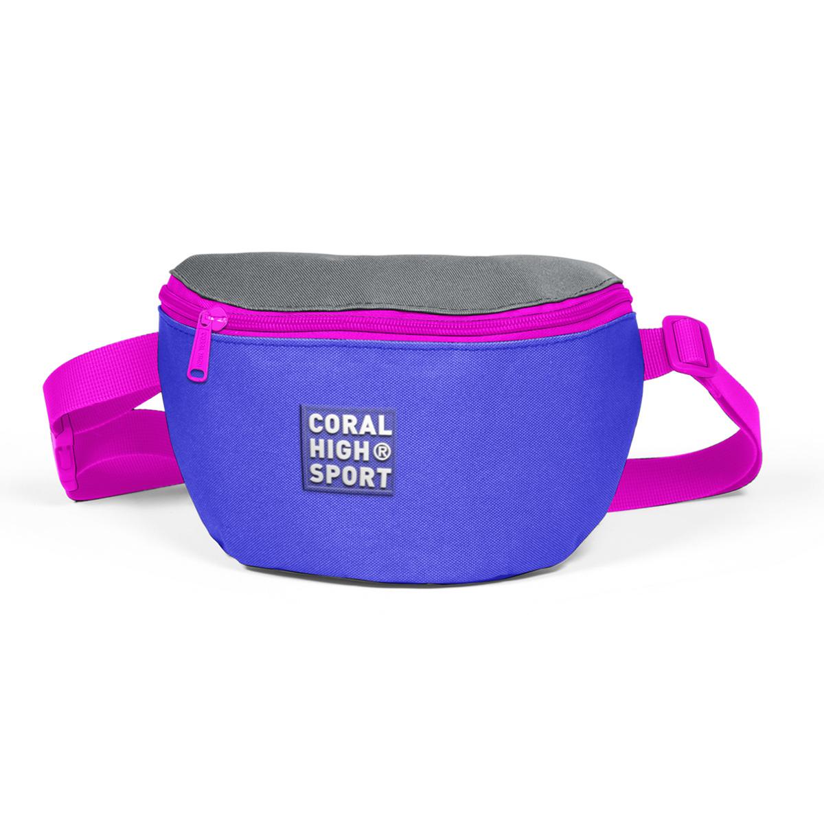 

Поясная сумка Coral High Sport лавандово-серая с двумя отделениями 22622