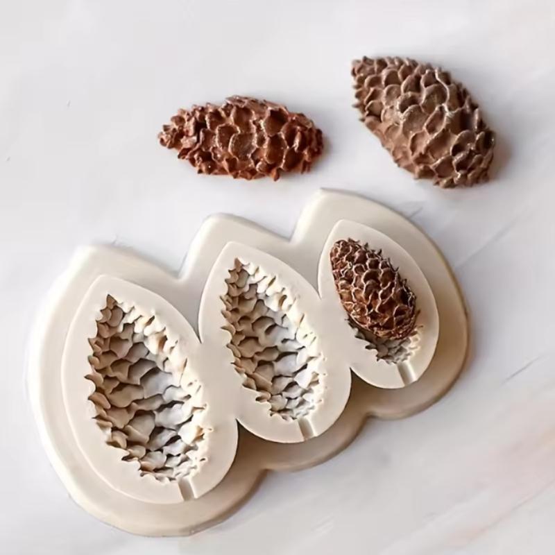 Pine Cone Mold Sugarcraft Mold 3D Christmas Pine Cones Shape DIY Decoration Baking Tools for Wedding Birthday Party Christmas