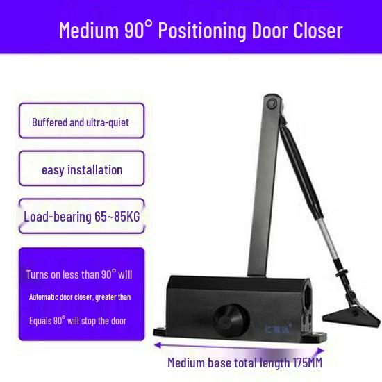 Automatischer hydraulischer Türschließer mit 90°-Feststellfunktion für Brand- und Flurtüren