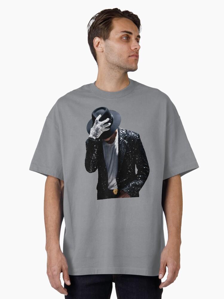 Michael Jackson Michael Jackson King Of Pop Iconic Fedora Sequin Glove Silhouette Moonwalk Legend Fan Art Oversized T-Shirt
