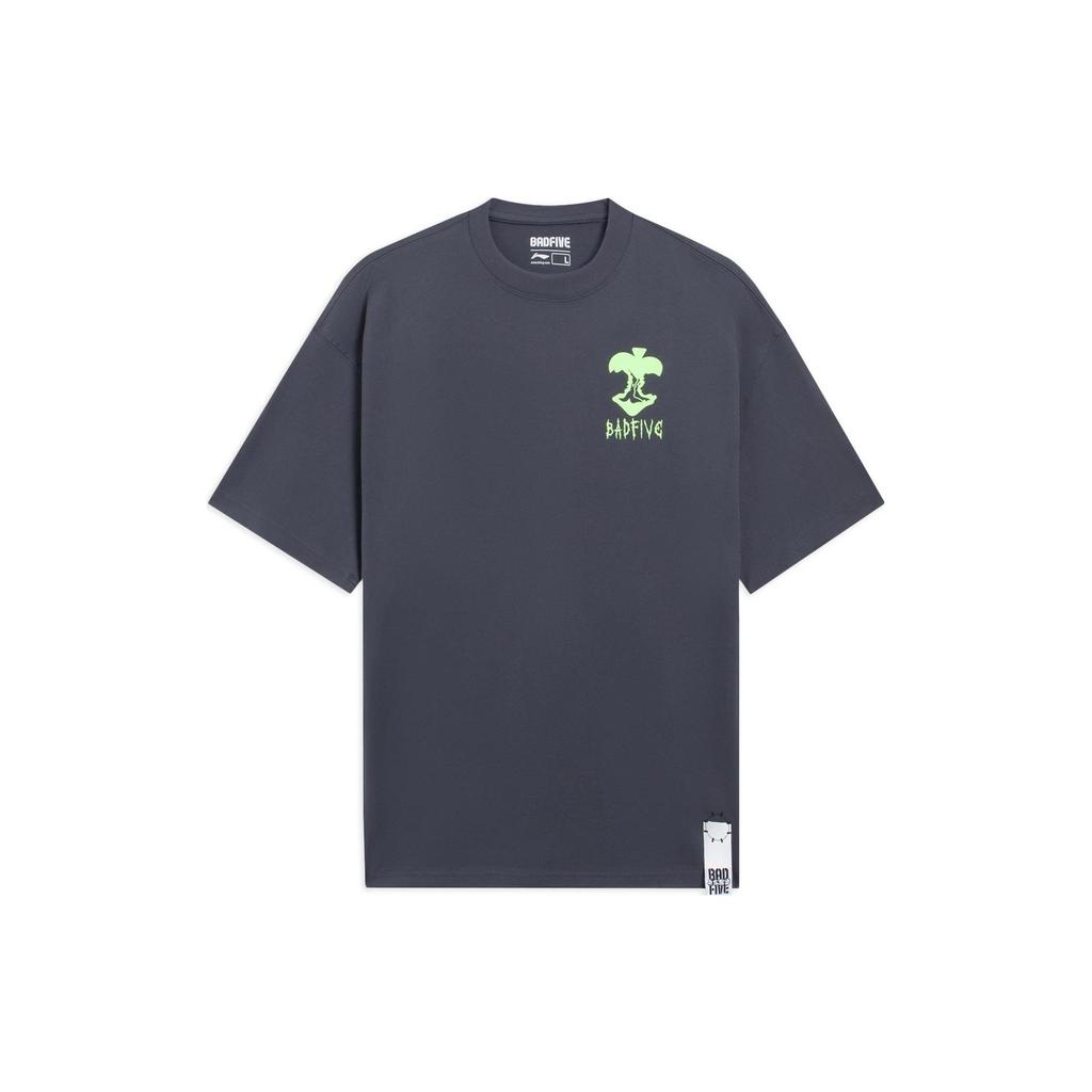 Li Ning Badfive T Shirt Unisex Ebony Black AHSS421-9