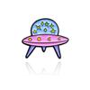 Happy Astronaut Brooch: Moon, Lollipop, Alien Plants & Spaceship Design