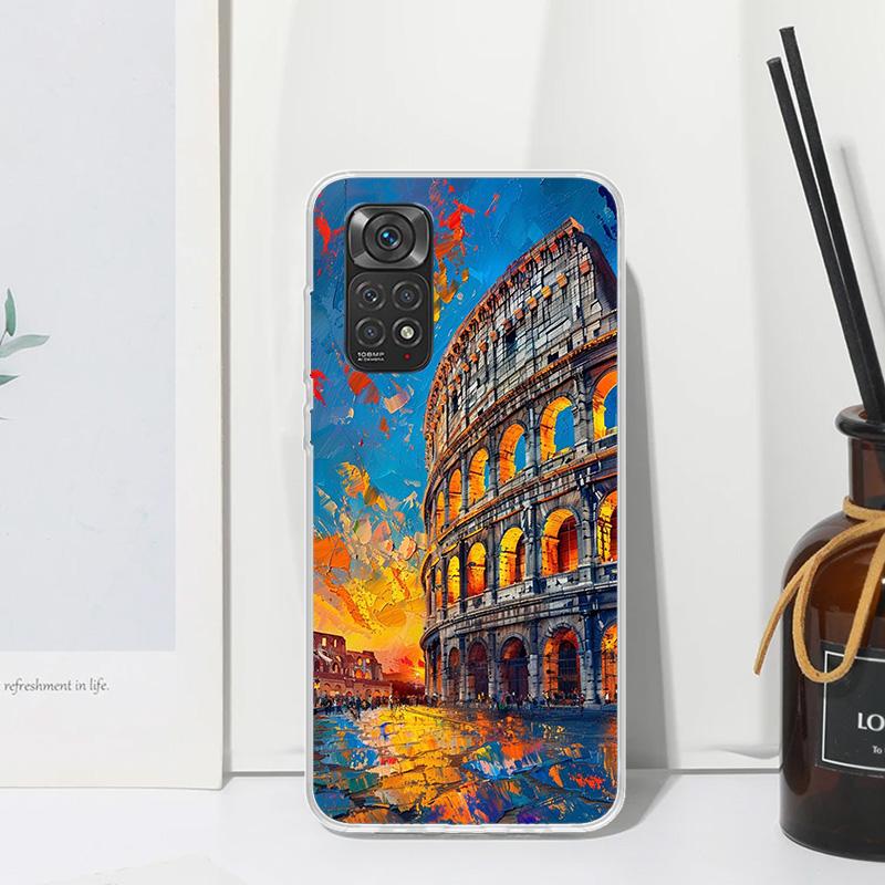 Roman Colosseum Phone Case For Xiaomi Redmi Note 15 13 14S 14 Pro Plus 12S 11S 10S 12 11E 10 11T Art Fundas Back Cover Redmi Not