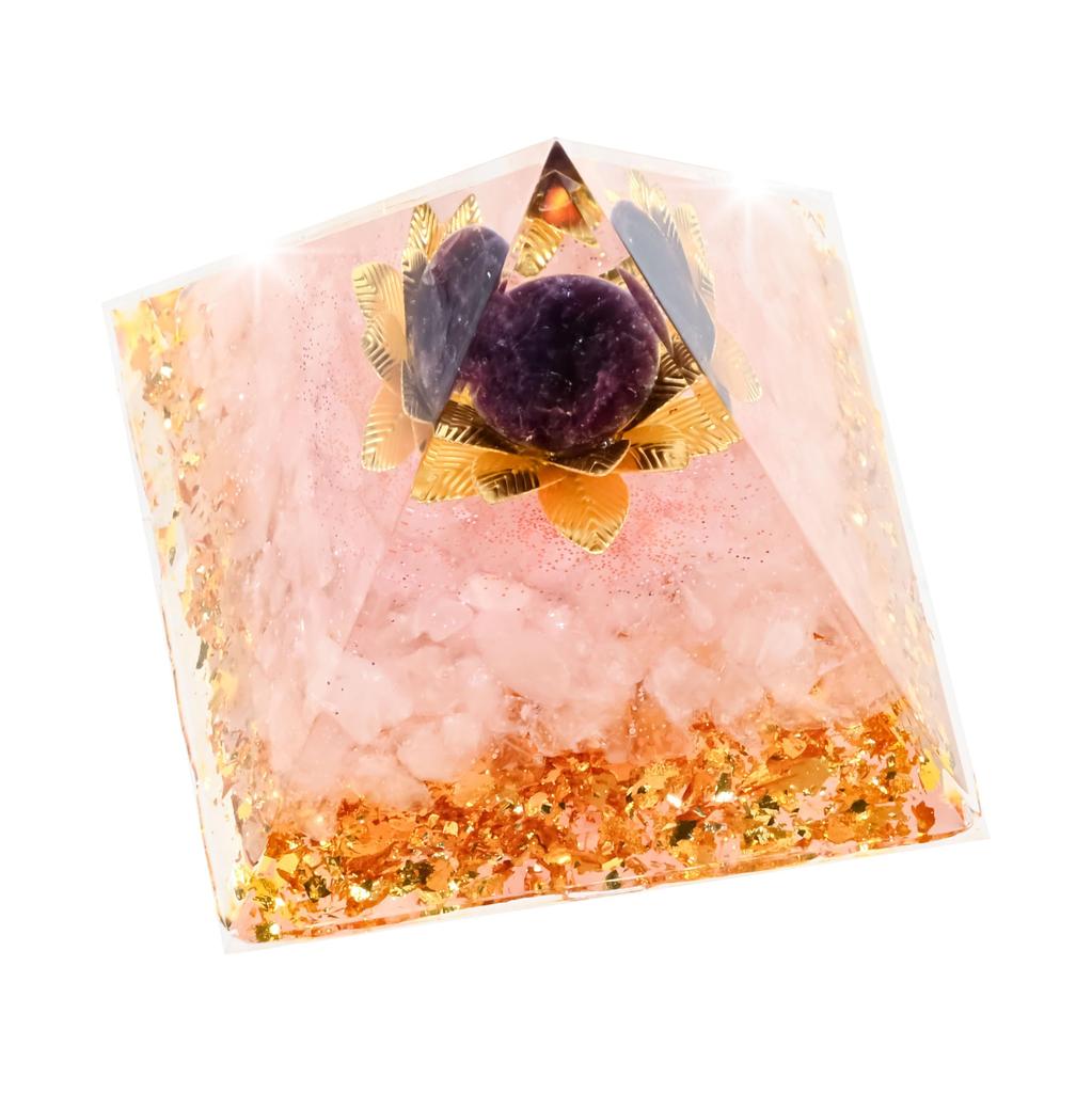 Orgonite Crystal Orgone Pyramid Tower Energy Nature Reiki Healing Chakra 6cm x 6cm (26)