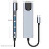 6-in-1 USB C Hub with Gigabit Ethernet USB 30 Adapter for MacBook Pro Air Type C Laptop Docking Station