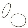 Black Metal Geometric Earrings 60mm , Fashion Hoop Earrings for Women