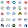 50 Stück Beliebte Chinesische Universitätslogo-Aufkleber für Gepäck Laptop Ipad Notizbuch Tagebuch Tasse Wasserdichter Aufkleber