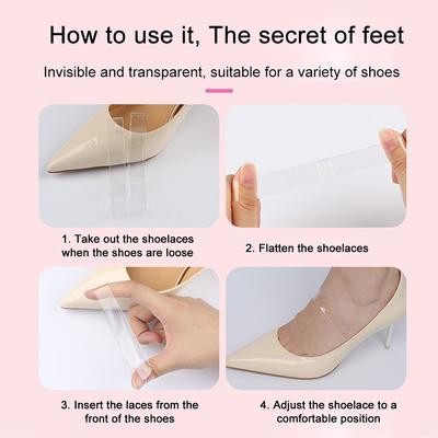2 Pezzi/Lotto Lacci Elastici in Plastica Cinturino Tacco Alto Scarpe da Donna Lacci per Sneakers