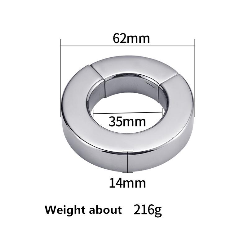Bague Pénienne Cage à Cock Verrouillage Magnétique Métal Pendentif Scrotum Écarteur de Testicules Poids Testiculaire Contrainte Pénienne Jouets Sexuels pour Adultes pour Hommes Gay