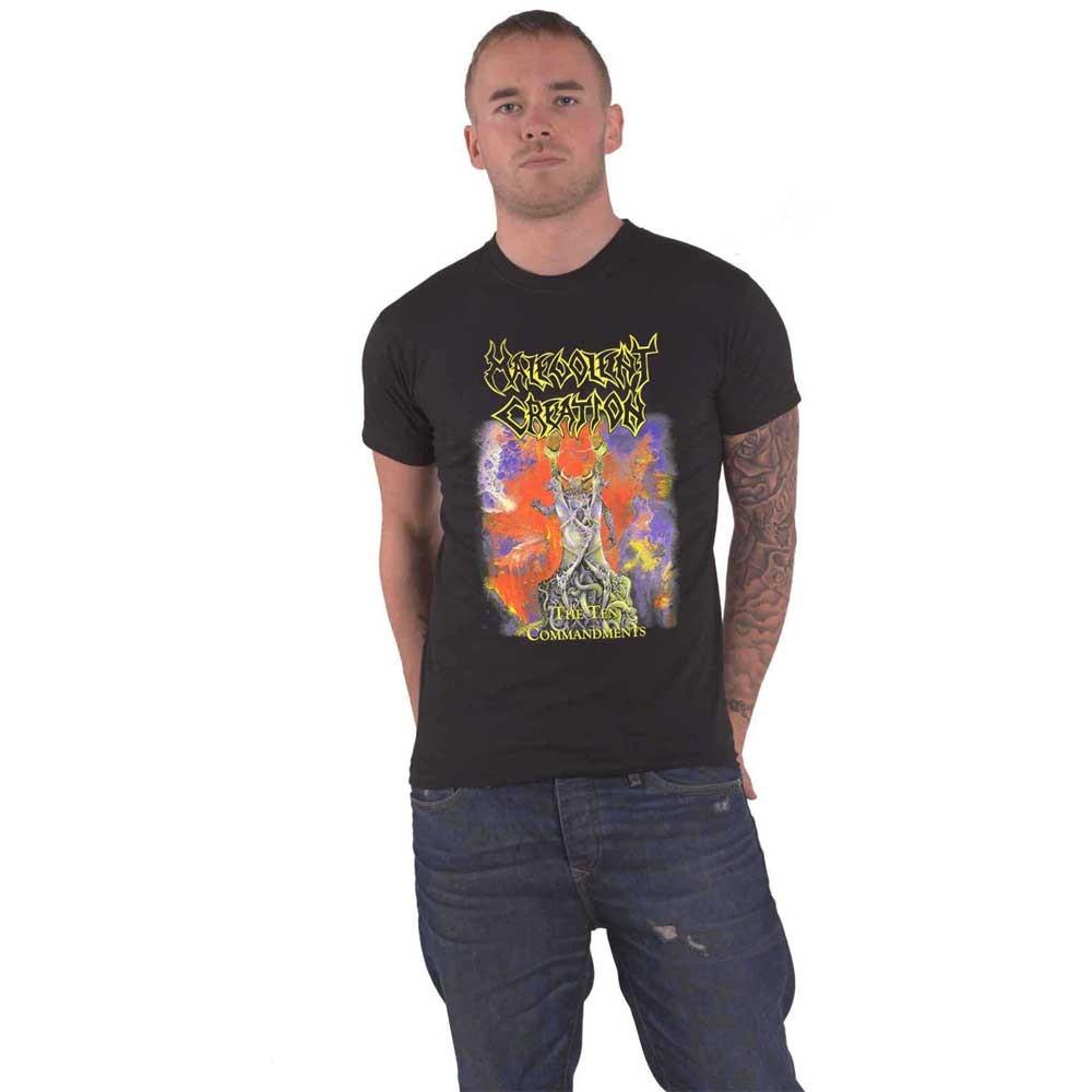 Malevolent Creation T Shirt The Ten Commandments new Official Mens Black Unisex T-Shirt XL