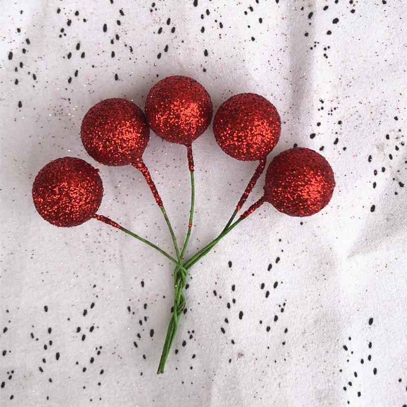 

Пенопластовый глиттерный розовый луковый шар - 15 мм Рождественский декоративный аксессуар