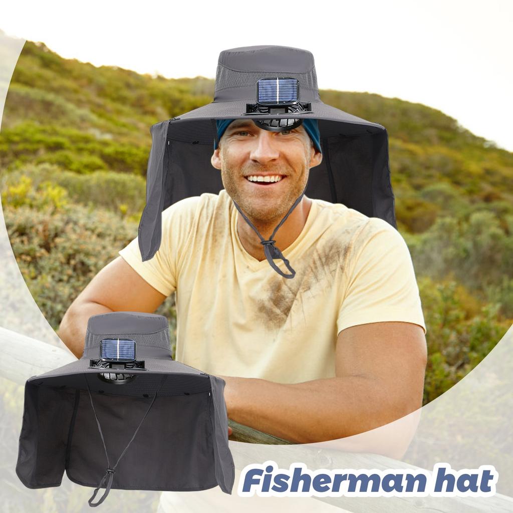 Sun Hat Fan Cap, Combining Sun And Functions/Invisible Fan Black Technology/Long Battery Life/Lightweight And Portable