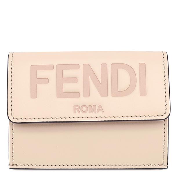 Fendi 8M0395 Roman MicroTri-fold Wallet Leather Array