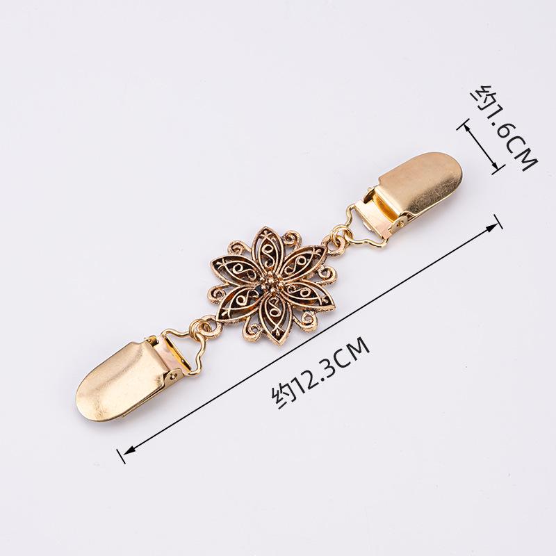 Vintage European & American Shawl Clip: Women's Diamond Sweater, Scarf, Brooch & Collar Alloy Accessories