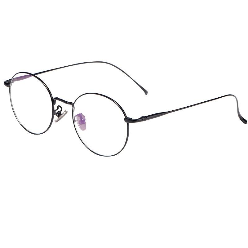 Pure Titanium Round Retro Glasses Frame Full Frame Myopia Glasses Men And Women Fashion Prescription Spectacles Frames 3216