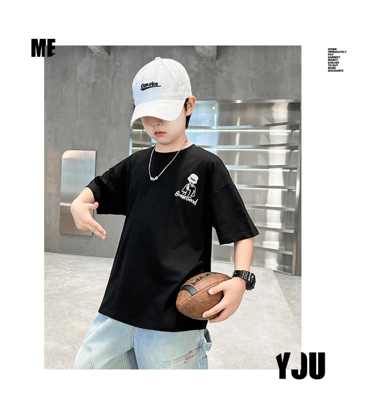 Boys' Fashion Short sleeved T-shirt Summer Thin Casual Top Trendy T Children's New Summer T-shirt