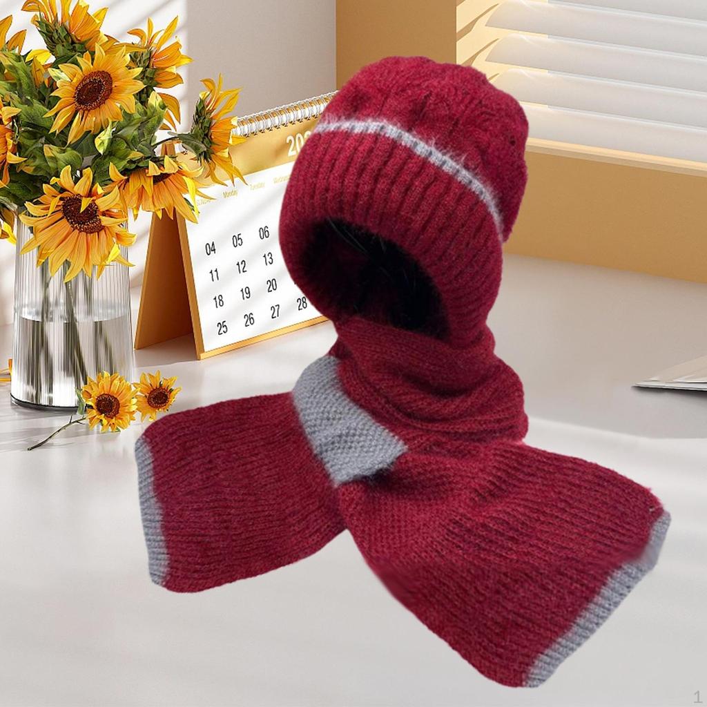 Womens Hoodie Scarf Stylish Headwear for Cold Weather Travel Walking Cycling